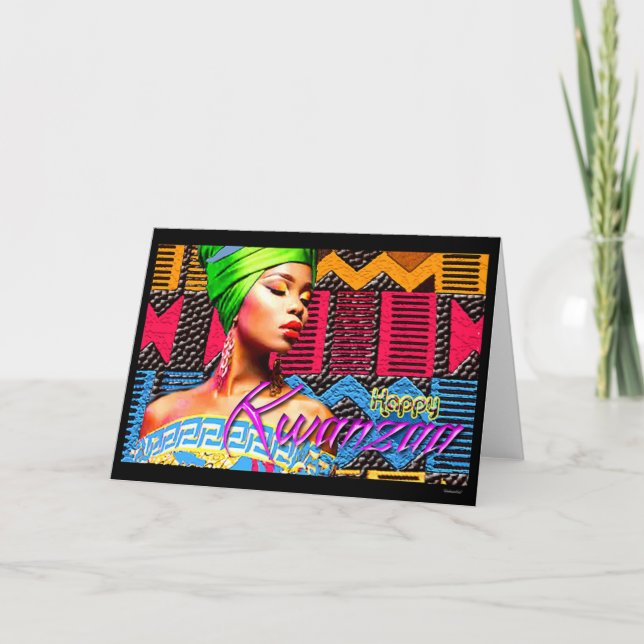 Cartão Happy Kwanzaa (Frente)