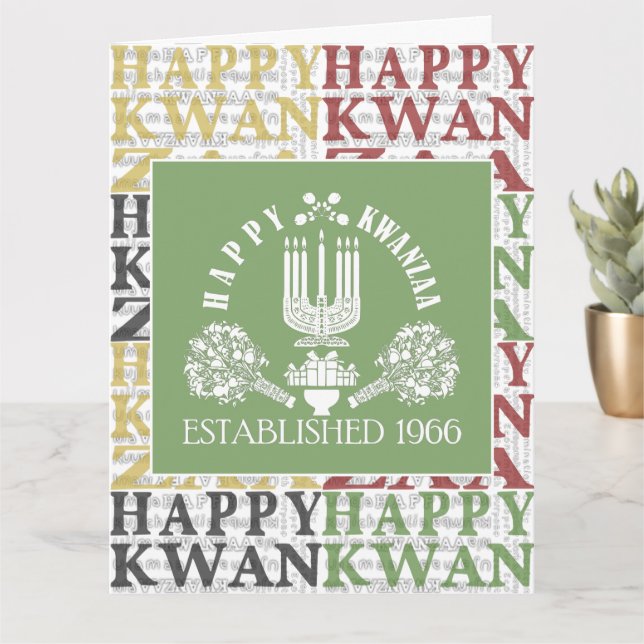 Cartão Happy Kwanzaa (Planta pequena)