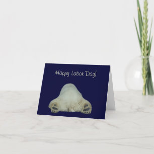 Cartão Happy Labor Day Polar Bear Card