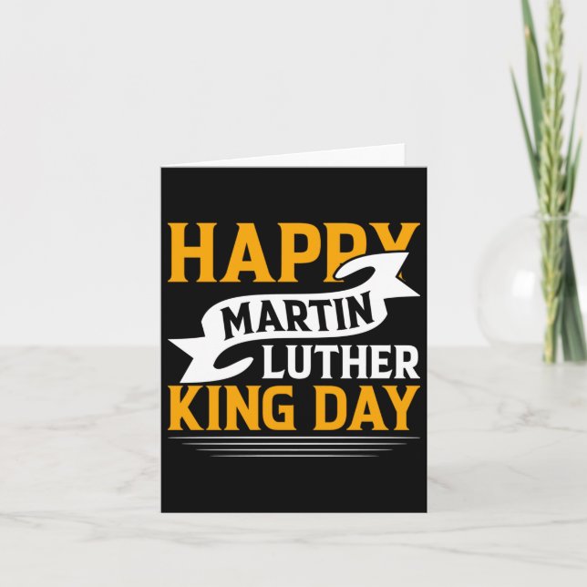 Cartão Happy Martin Luther King Day Sticker (Frente)
