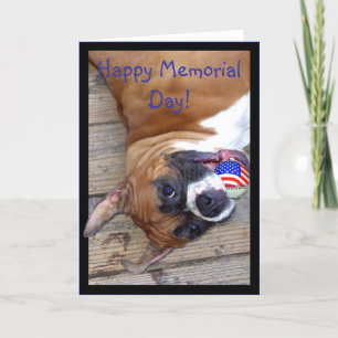 Cartão Happy Memorial Day boxer greeting card