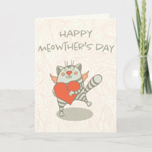 Cartão Happy Meowther's Day Cat Mom Mother's Day