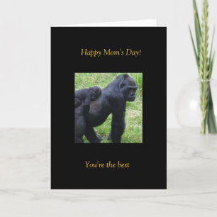 Cartão Happy Mom's Day Gorilla's