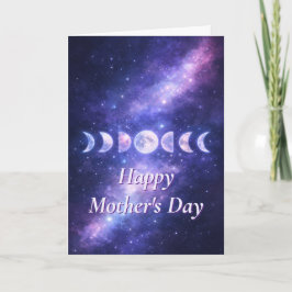 Cartão Happy Mother’s Day Celestial Moon Phases Card