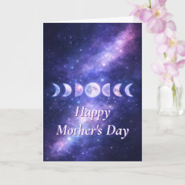 Cartão Happy Mother’s Day Celestial Moon Phases Card