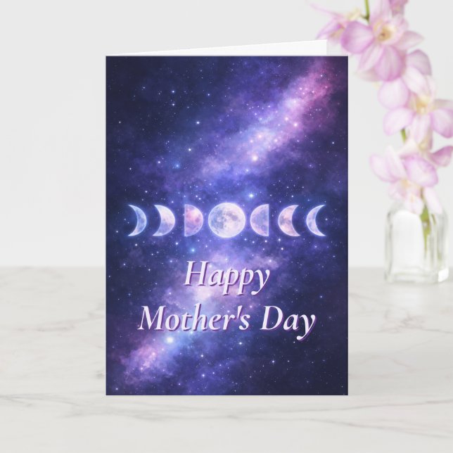 Cartão Happy Mother’s Day Celestial Moon Phases Card (Orquídea)