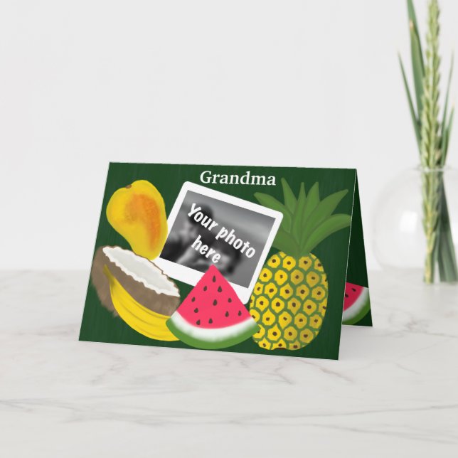 Cartão Happy Mother’s Day Grandma with fruit (Frente)