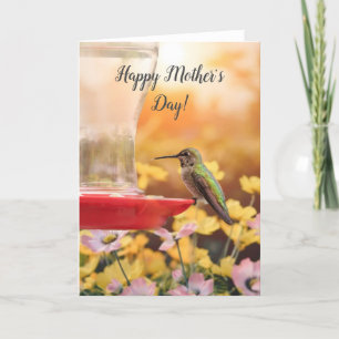 Cartão Happy Mother's Annas Hummingbird Greeting Card