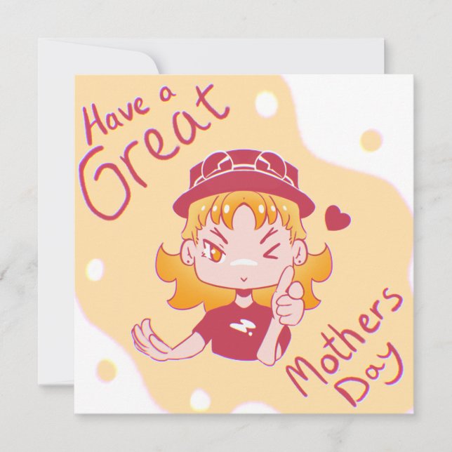 Cartão Happy Mothers day. (Frente)