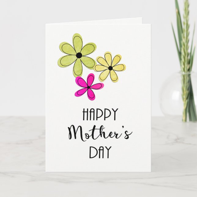 Cartão Happy Mother's Day Blank Inside Greeting Card (Frente)