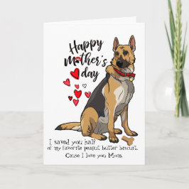 Cartão Happy Mother's Day Card from Your German Shepherd