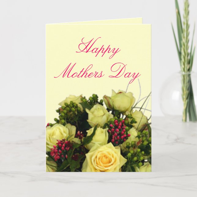 Cartão Happy Mothers Day card with verse (Frente)