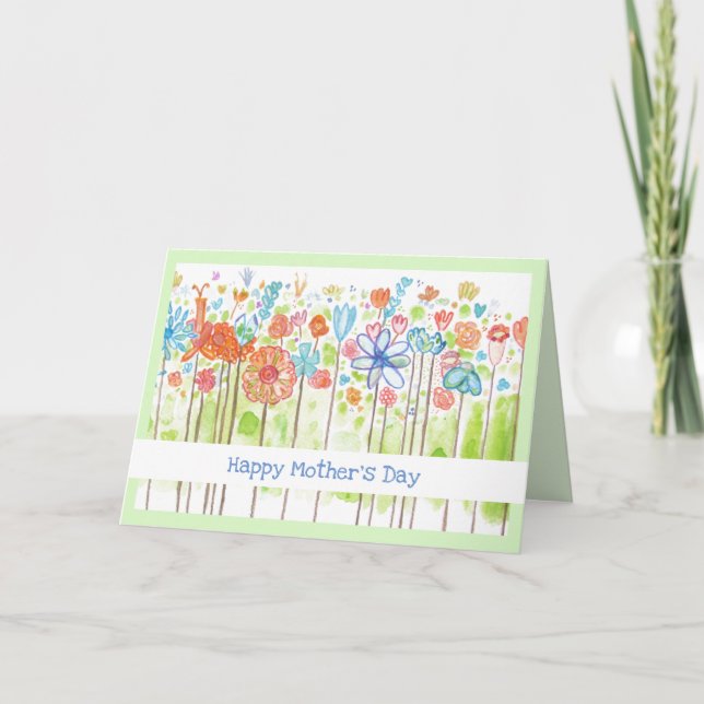 Cartão Happy Mother's Day Customizable (Frente)