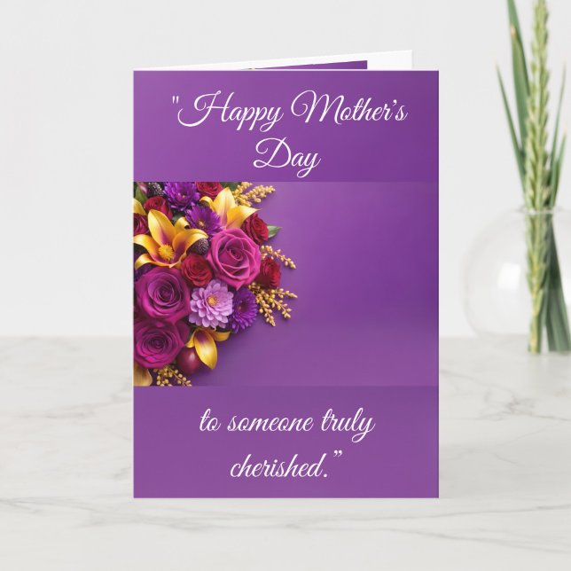 Cartão Happy Mother's Day Folded Greeting Card ("Happy Mother's Day Greeting Card")