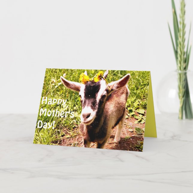 Cartão Happy Mother's Day From Your Favorite Kid (Goat) (Frente)