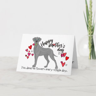 Cartão Happy Mother's Day from your Great Dane