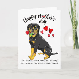 Cartão Happy Mother's Day from your Loving Rottweiler