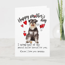 Cartão Happy Mother's Day from your Miniature Schnauzer