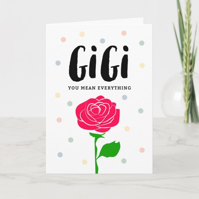 Cartão Happy Mother's Day, Gigi, You Mean Everything (Frente)
