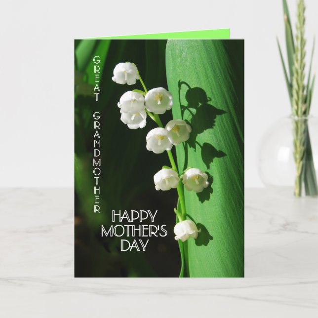 Cartão Happy Mother's Day Great Grandmother Lily of the V (Frente)