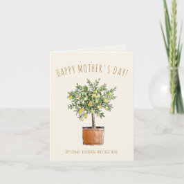 Cartão Happy Mother's Day Lemon Tree