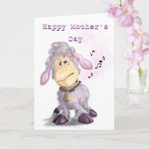 Cartão Happy Mother's Day - Little Lamb with Bell