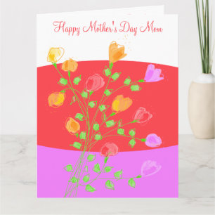 Cartão Happy Mothers Day Mom