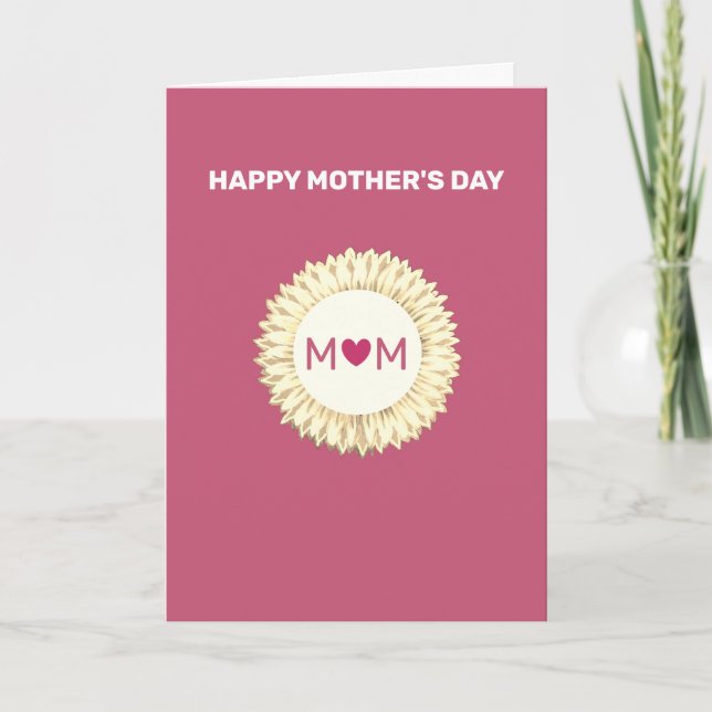 Cartão Happy Mother's Day on Rose Gold (Frente)