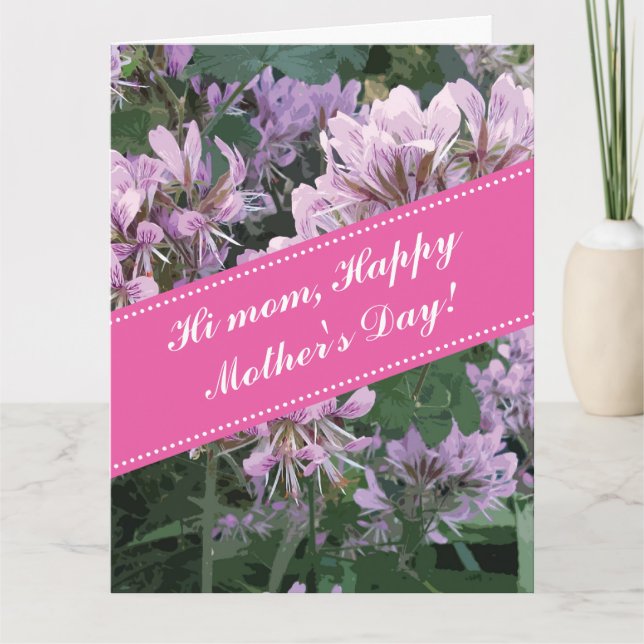 Cartão Happy Mother's Day oversized floral greeting card (Frente)