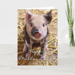 Cartão Happy Mother's Day Piglet greeting card