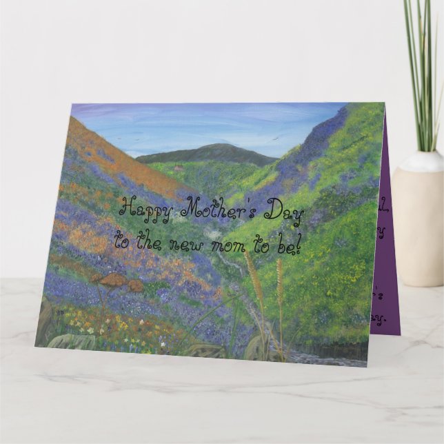 Cartão Happy Mother's Day to the new mother to be!! (Frente)