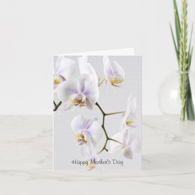 Cartão Happy Mother's Day - White Orchids (Frente)