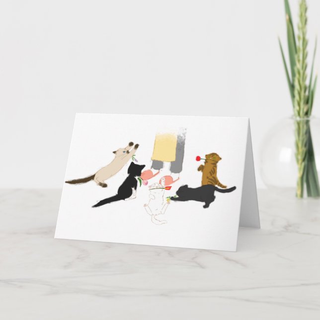 Cartão Happy Mother's Day with Kitty Greeting Card (Frente)