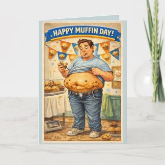 Cartão Happy Muffin Day Greeting Card