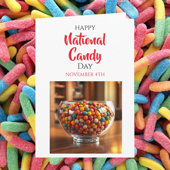 Cartão Happy National Candy Day | November 4th (Criador carregado)