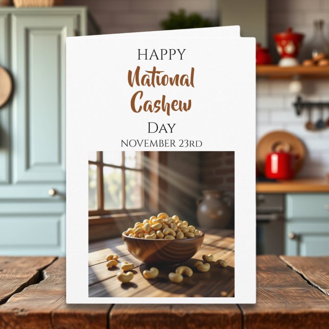 Cartão Happy National Cashew Day | Nov 23rd (Criador carregado)