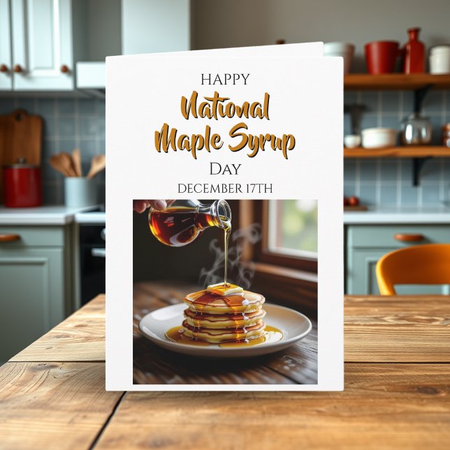 Cartão Happy National Maple Syrup Day | December 17th (Criador carregado)