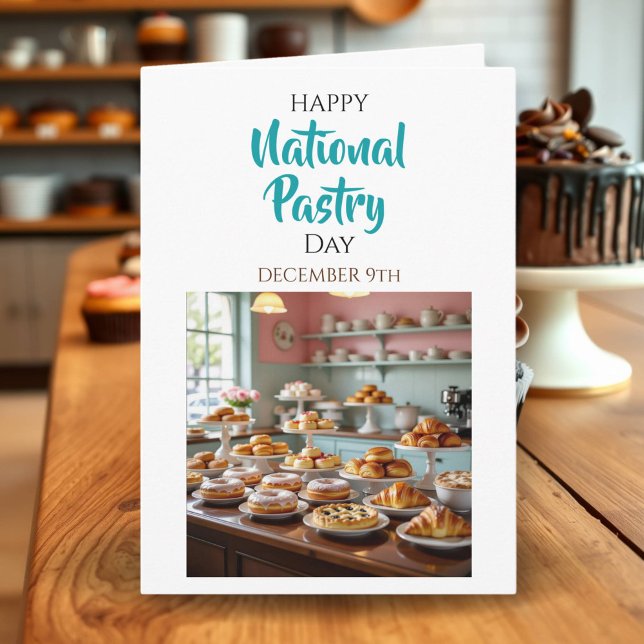 Cartão Happy National Pastry Day | Dec 9th (Criador carregado)