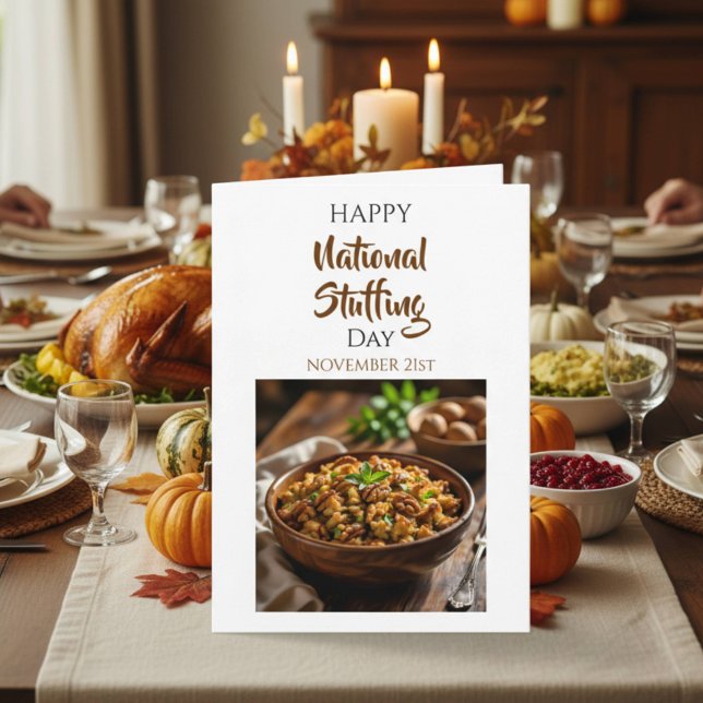 Cartão Happy National Stuffing Day | November 21st (Criador carregado)