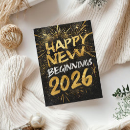 Cartão Happy new beginnings 2026 card