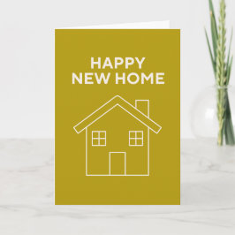 Cartão Happy New Home Card - Mustard background 