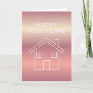 Cartão Happy New Home Card - Pink Gradient
