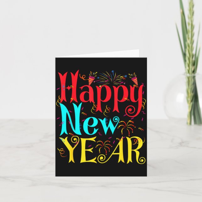 Cartão Happy New Year 2026 And Merry Christmas New Year E (Frente)