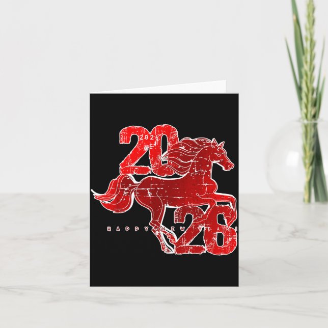 Cartão Happy New Year 2026 Chinese New Year 2026 Year Of  (Frente)