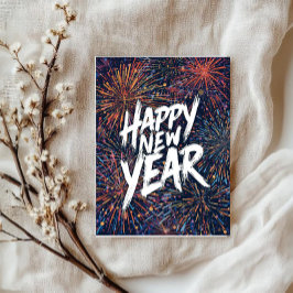Cartão Happy New year vibrant elegant  Card