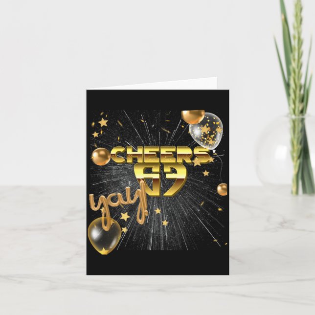 Cartão Happy New Year With A 6 7 Zoomer Meme Vibe. 2026 C (Frente)