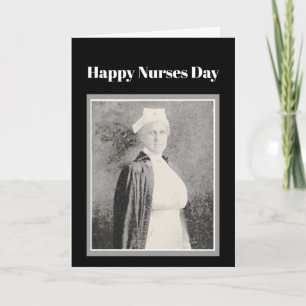 Cartão Happy Nurses Day Fun Vintage Nurse Photo