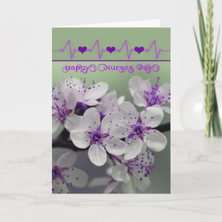 Cartão Happy Nurses Day - General - Purple Blossoms