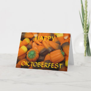 Cartão "HAPPY OKTOBERFEST" de Autumn Candy Corn