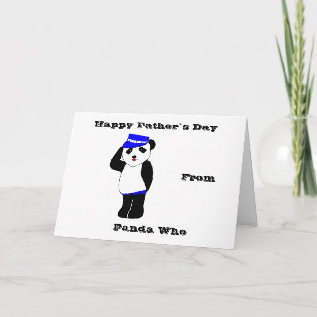 Cartão Happy Panda Father`s Day (Frente)